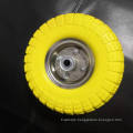 hand trolley wheel pu foam flat free wheel garden cart wheel 410/350-4